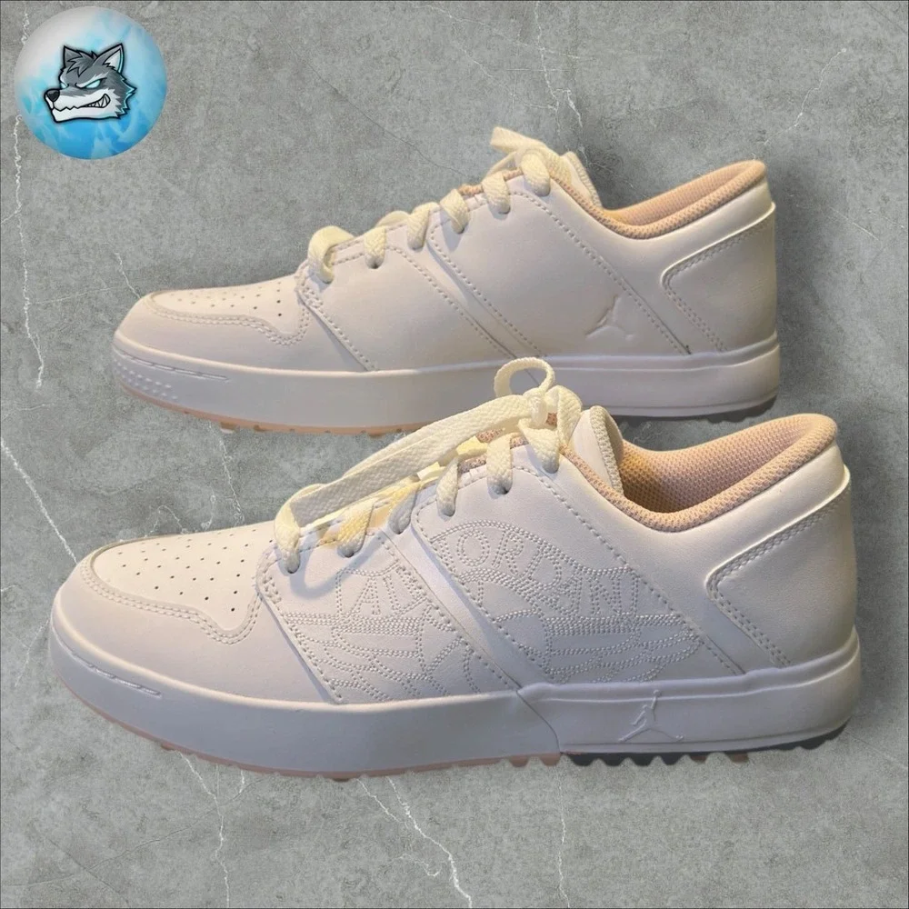 Nike Jordan Nu Retro 1 Golf Spikes White Washed Coral FZ4153-103 Men's Size 7.5